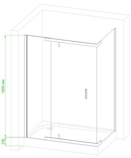Душевой уголок Royal Bath HPV RB80HPV-C-BL 80x80см чёрный